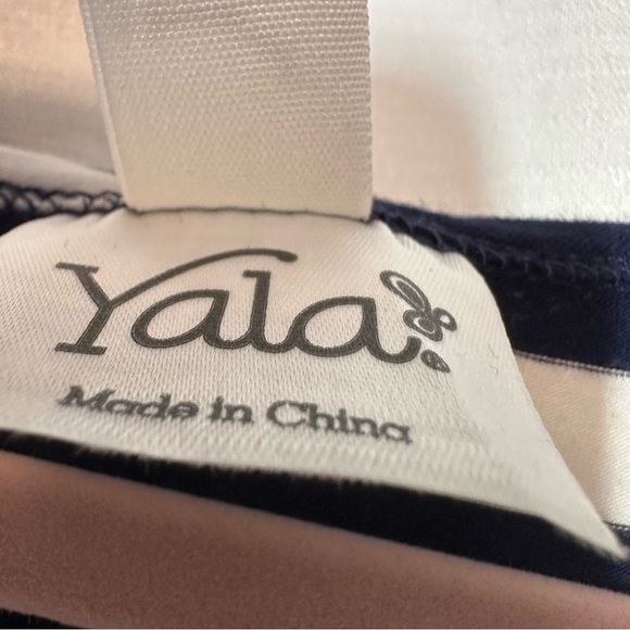 Yala Bamboo Viscose Striped Top L/XL Poncho Boxy Lagenlook Natural Comfort - Picture 7 of 10